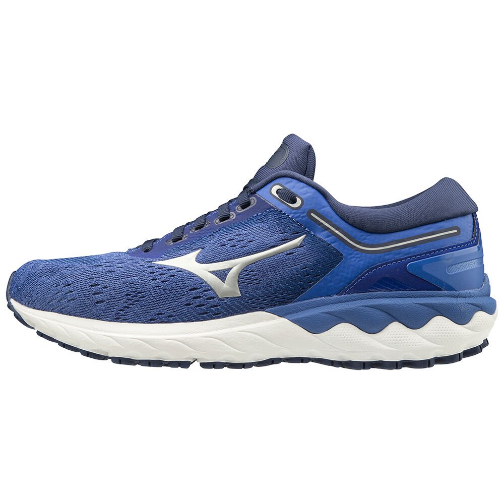 Mizuno Women's Running Shoes Wave Skyrise Blue/Silver - NUYHCVE-75